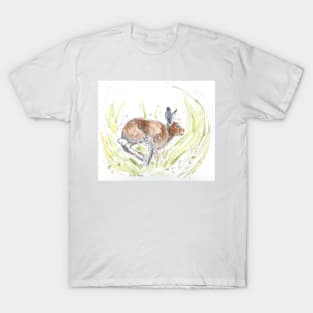 Irish hare watercolour illustration. T-Shirt